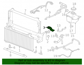 Right upper radiator bracket for Jaguar XE 17-20