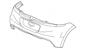 Honda CRZ 11-12 rear bumper, black