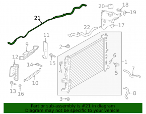 Cooling pipe return tank-radiator Infiniti QX50 19-