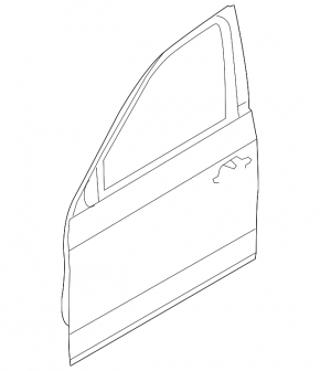 Door bare front left BMW 335i e92 07-13 silver
