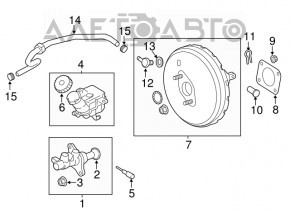 Mitsubishi Eclipse Cross 18-24 Master Brake Cylinder with Reservoir