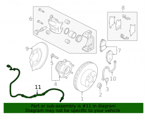 Front left ABS sensor for Nissan Murano 2014