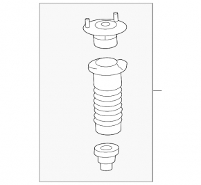 Front right shock absorber support for Lexus IS 14-16
