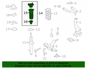 Front left shock absorber support for Lexus IS 14-16