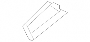 Upper left front panel trim for Audi E-Tron 19-23 in dark gray wood with chrome molding