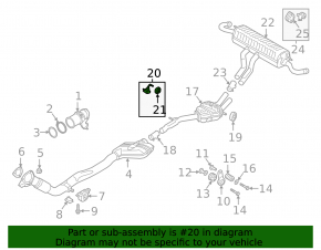 Rear muffler bracket front Audi Q7 16-