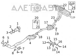 Rear muffler bracket front Audi Q7 16-