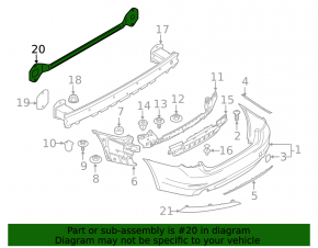 Rear Bumper Reinforcement Bracket BMW 5 G30 18- 530e Hybrid