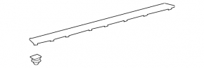 Right side step sill trim for Lexus LX570 08-13
