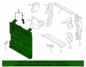 Lexus RX 23-26 Canada built radiator deflector louver assembly