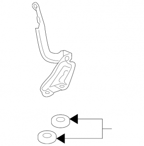 Right hood hinge for Lexus LX570 16-21 rest.