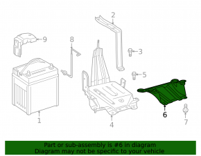 Battery tray Lexus ES300h 13-18