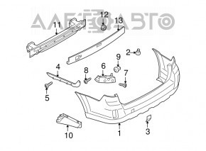 Tow Hook Cap Rear Bumper Subaru Outback 15-17