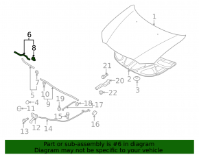 Mitsubishi Outlander 2007-2013 small rear hood seal