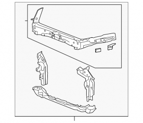 Honda Crosstour 10-15 radiator panel TV