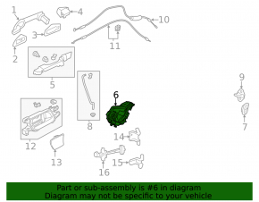 Rear left door lock Honda CRV 12-13