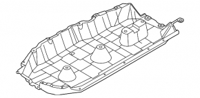 Front left underbody protection Nissan Murano 25-26