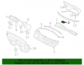 Left windshield wiper cover for Audi Q5 8R 09-17
