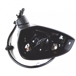 Left side mirror assembly for Audi A4 B9 17-19, 12 pins, turn signal, auto-dimming, memory, blue, scratched