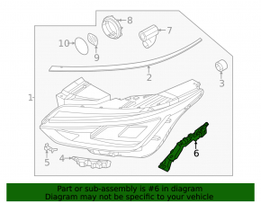 Upper right headlight bracket for Kia EV6 22-24