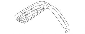Upper right trunk door trim Mercedes GLS-class X166 13-19 gray, scratches