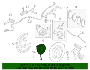 Rear left hub Mercedes A-class V177 19-22 FWD
