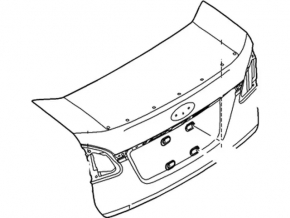Trunk lid Ford Fiesta 11-13 4d prerest without spoiler