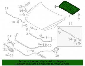 Mazda 3 19 Hood Insulation - Japan built