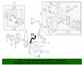 Front left brake hose for Mazda CX-7 06-12