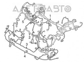 Underhood wiring with fuse box Ford Edge 15- 2.0T