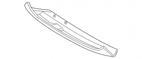 Ford Escape MK3 17-19 front bumper lip trim, silver