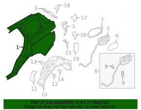 Rear left wing Land Rover Range Rover 13-21