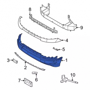 Front Bumper Bare Ford Bronco Sport 21-25
