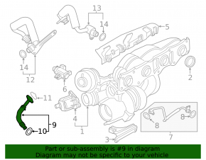 BMW X3 F25 13-17 2.0T Turbo Oil Return Line