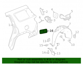 Left ventilation shield Chevrolet Bolt 17-