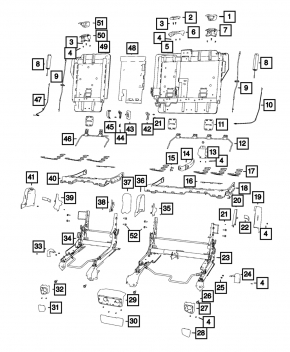 Side trim for rear left seat left Jeep Cherokee KL 16-23 black, scratches