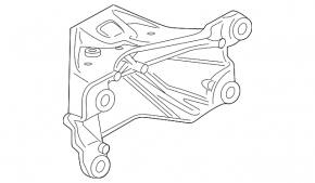 Right engine mount bracket for BMW 3 Series G20 19-25 (without M4). 2022-25, 3.0L.