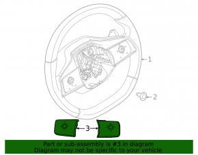 Steering wheel controls for Nissan Murano 25-26 Platinum, SL