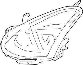 Front right headlight Infiniti QX60 22-26 adaptive LED