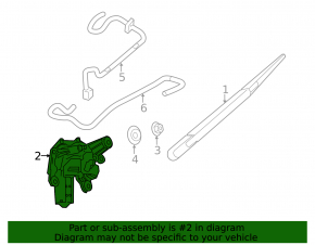 Rear wiper linkage with motor Nissan Pathfinder 13-20
