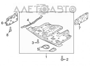Engine protection side left Kia Sorento 14-15