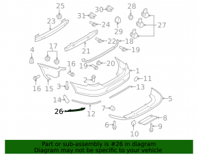 Rear left reflector VW CC 09-12
