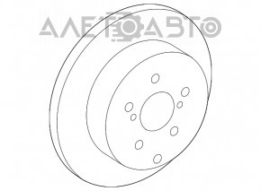 Brake disc rear left Lexus RX350 RX450h 16-22