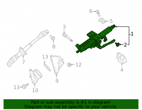 Toyota Rav4 19-25 steering column with start-stop, Japan-built