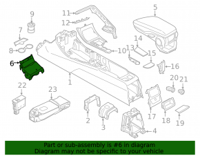 BMW X1 F48 20-22 center console pocket box