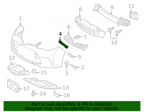 Front bumper mount left Toyota Avalon 13-18