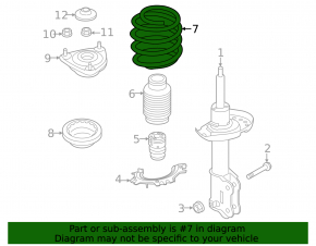 Front left spring Kia Niro 23-26 EV