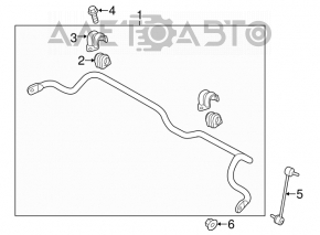 Front stabilizer Kia Forte 4d 14-18