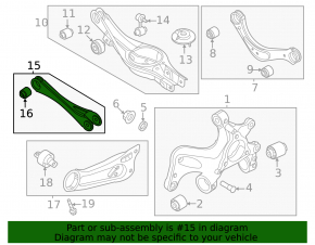 Rear left transverse control arm Kia Niro 23-