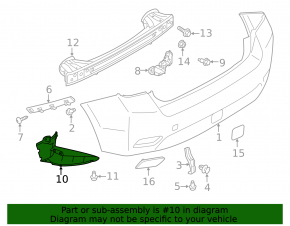 Rear bumper guard left Subaru Impreza 5d 17-23